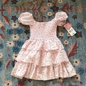 NWT • rare editions • smocked layered dress